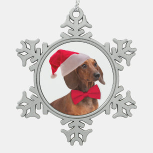 Santa Dachshund Ornament