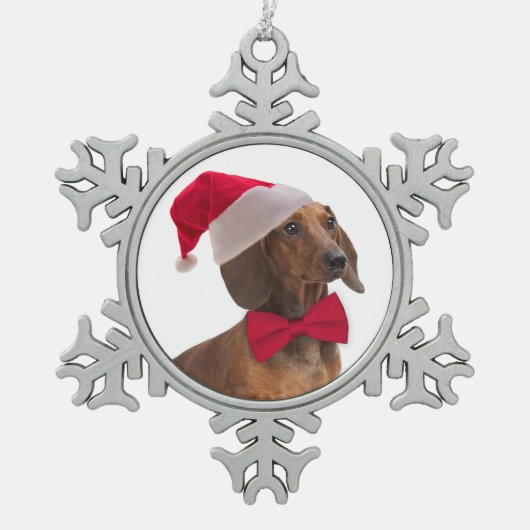 Santa Dachshund Ornament (Voorkant)
