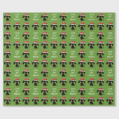 Santa Dachshunds kerstpattern Funny Dog Cadeaupapier (Vlak)