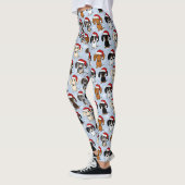 Santa Dachshunds Schattige Wiener Dogs Christmas Leggings (Links)