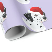 Santa Dalmatian Cadeaupapier (Rol Hoek)