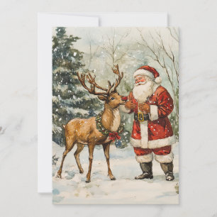 Santa Dank u Vintage Christmas Kaart