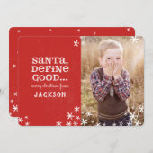 SANTA, DEFINE GOOD FEESTDAGENKAART (Voorkant / Achterkant)