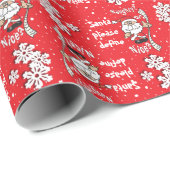 Santa Define Naughty of Nice | Kerstmis Cadeaupapier (Rol Hoek)