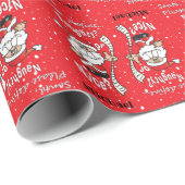 Santa Define Naughty of Nice | Personaliseren Cadeaupapier (Rol Hoek)