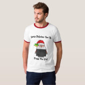 Santa Deletes 1% kerstpolitiek overhemd T-shirt (Voorkant volledig)