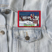 Santa Delivering Books at Christmas Button (Insitu)