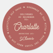 Santa Delivery Sticker | Christmas Elf Label Seal (Voorkant)