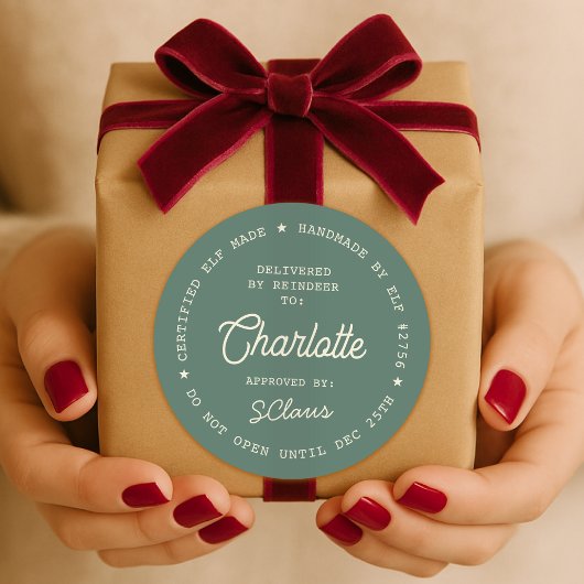Santa Delivery Sticker | Christmas Elf Label Seal