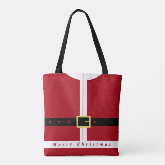 Santa Design Christmas Canvas tas (Achterkant)