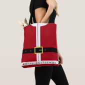 Santa Design Christmas Canvas tas (Dichtbij)