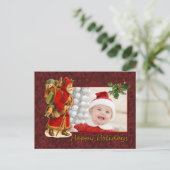 Santa  Design Feestdagenkaart (Staand voorkant)