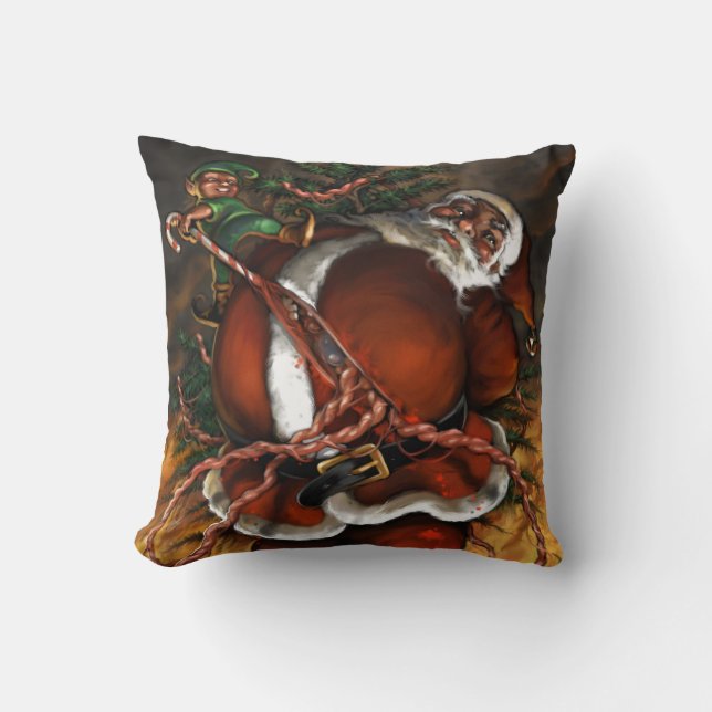 Santa Disemboweld Pillow Kussen (Voorkant)
