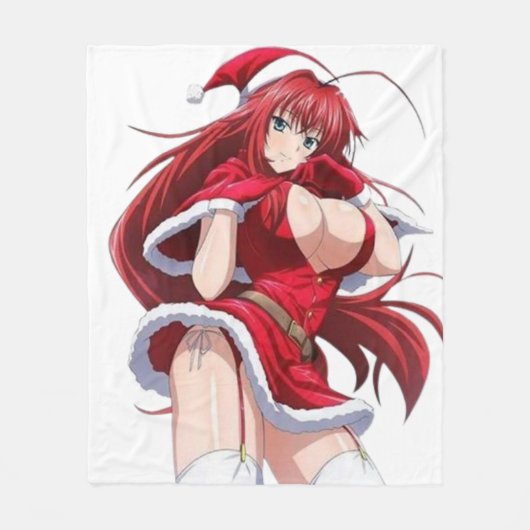 Santa Diva Anime Winter Outfit - Fleece Blanket (Voorkant)