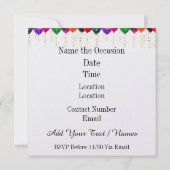 Santa DJ Disco Kerstmis / Nieuwjaar Uitnodiging (Achterkant)