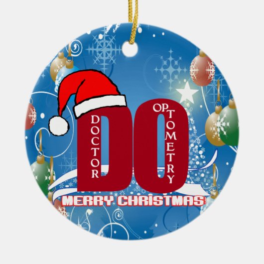 SANTA DO CHRISTMAS ORNAMENT DOCTOR OPTOMETRY (Voorkant)