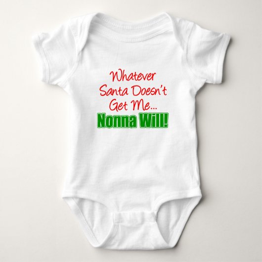 Santa doet niet Nonna Will Romper (Voorkant)