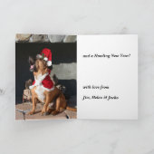 Santa Dog Feestdagen Kaart (Binnen)