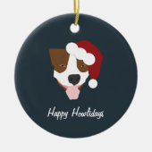 Santa Dog -  Keramisch Ornament (Voorkant)