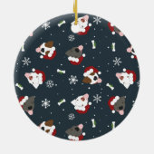 Santa Dog -  Keramisch Ornament (Achterkant)