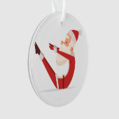 Santa Doing Yoga Ornament (voorkant)