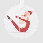Santa Doing Yoga Ornament (voorkant)