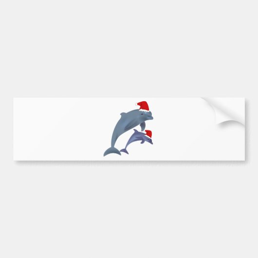 Santa dolphins bumpersticker (Voorkant)
