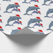 Santa dolphins cadeaupapier (Hoek)
