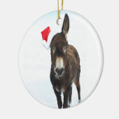 Santa Donkey Keramisch Ornament (Links)