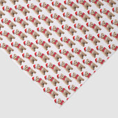 Santa Doodle Dog Tissuepapier (Detail)