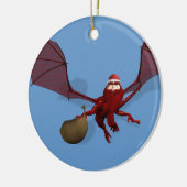 Santa Dragon Keramisch Ornament (Links)