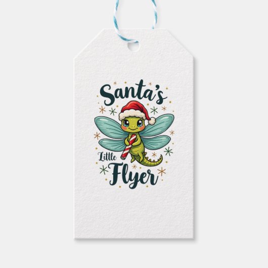 Santa Dragonfly Cadeaulabel (Voorkant)