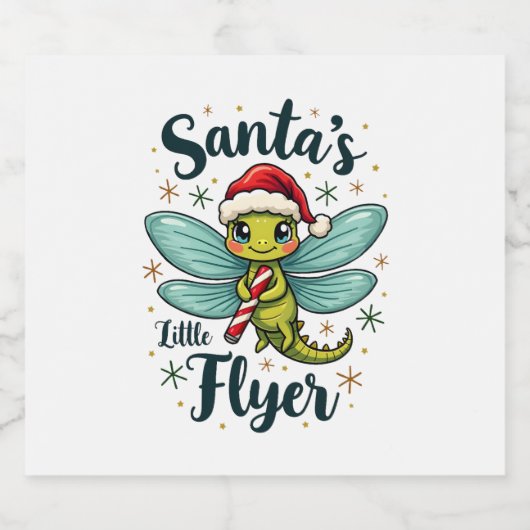 Santa Dragonfly Sparkling Wijnetiket (Enkel label)