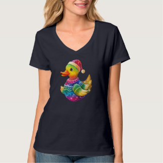 Santa Duck Rainbow T-shirt