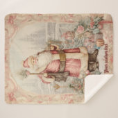  Santa Elegance Classic Kerst Sherpa Deken (Voorkant (horizontaal))