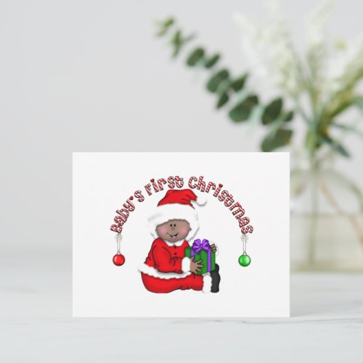 Santa Elf Baby T-shirts en cadeaus Feestdagenkaart (Staand voorkant)