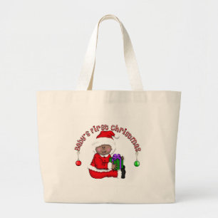Santa Elf Baby T-shirts en cadeaus Grote Tote Bag