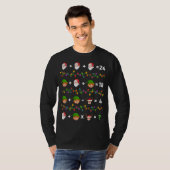 Santa Elf Operations Quiz Wiskunde Kerstman leraar T-shirt (Voorkant volledig)