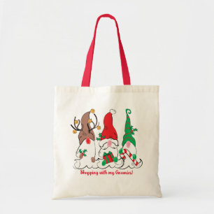 Santa Elf Rendier Gnome Kerst Canvas tas