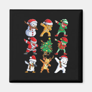 Santa Elf Vrienden Kerstjongens Meisjes Mannen Ker Magneet