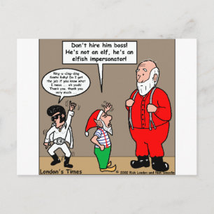 Santa & Elfen Immitator Grappige Cadeaus & T-shirt Feestdagenkaart