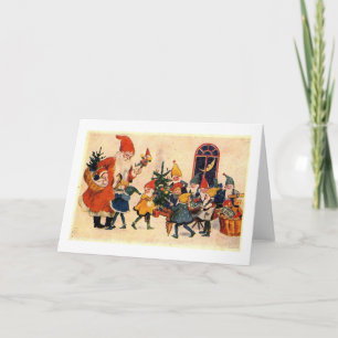 Santa - elfs - Frankrijk jaren 1900 #X011 Feestdagen Kaart