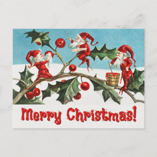 Santa Elves Feestdagenkaart