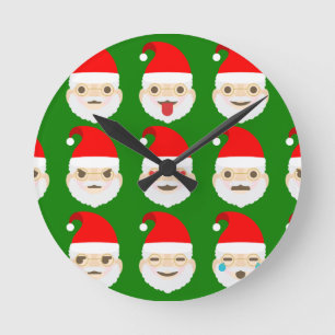 santa emoji emoticons ronde klok