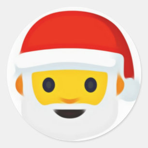 Santa emoji ronde sticker