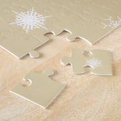 Santa en de smalle schoorsteen groot legpuzzel (Zijkant)