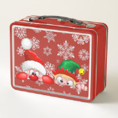 Santa en Elf Cute en grappige tekenaars die naar d (Achterkant)