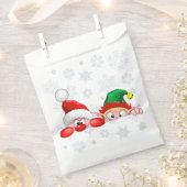 Santa en Elf Cute en grappige tekenaars die naar d Bedankzakje (Geknipt)