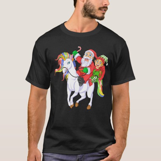 santa en elf ridi t-shirt (Voorkant)