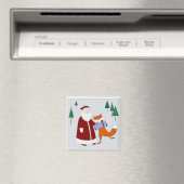 Santa en Fox magneet (Insitu (Vaatwasser))